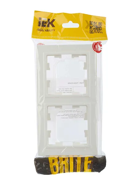 ИЭК Брайт Рамка  2-я РУ-2-БрБ белый IEK