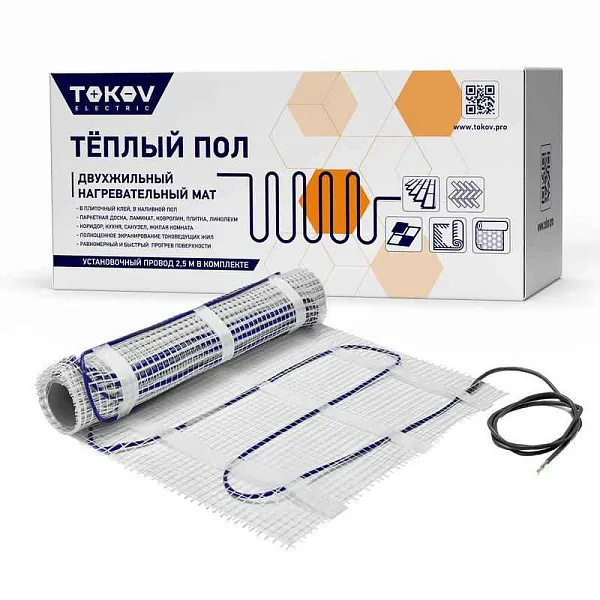 Комплект "Теплый пол" (мат) 150Вт/кв.м 12кв.м TOKOV ELECTRIC TKE-MAT150-1800-12 