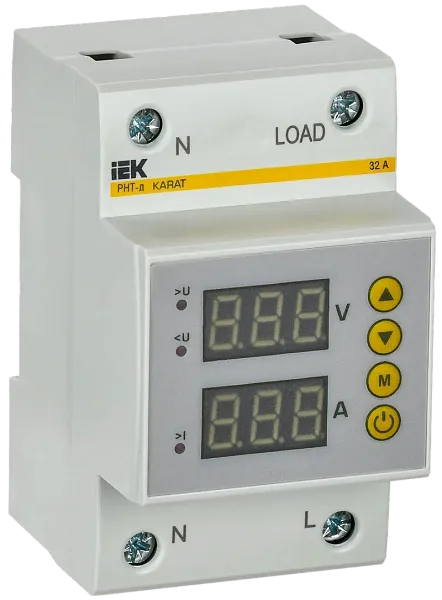 Реле напряжения и тока РНТ-д однофазное 54мм 32А IEK