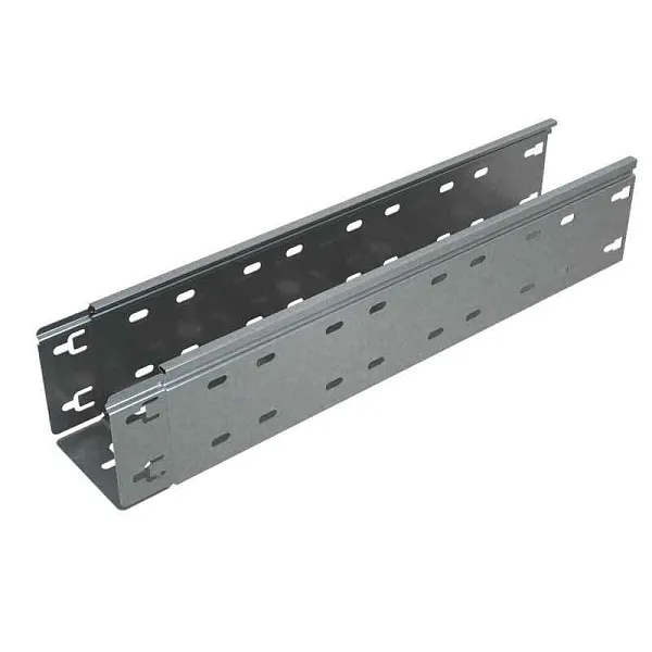 Лоток листовой перфорированный 100х100 L3000 сталь 0.7мм "БЫСТРЫЙ МОНТАЖ ПЛЮС" LPplus100-100-0.7-3000 оцинк. КМ PL0262 