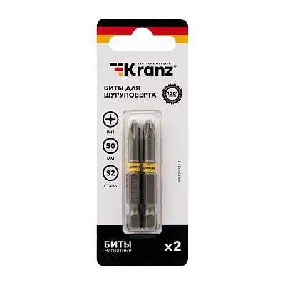 Бита PH2х50мм для шуруповерта (уп.2шт) Kranz KR-92-0415-1 