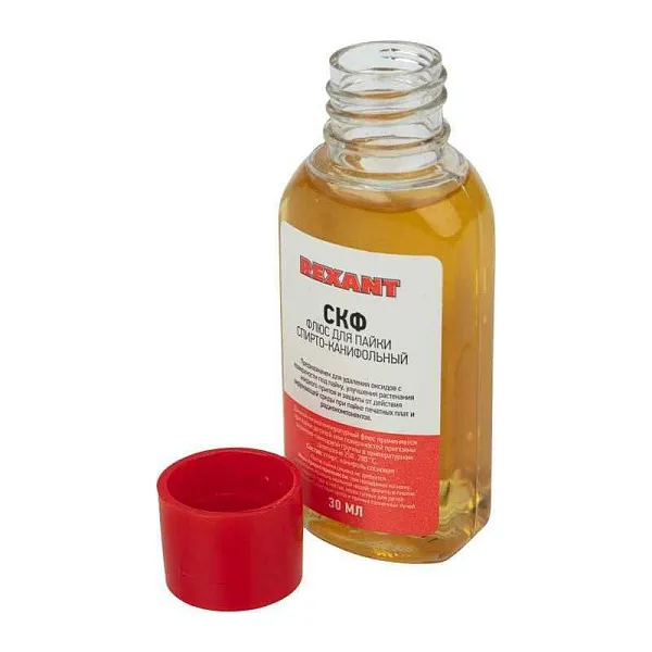 Флюс для пайки СКФ спирто-канифольный 30мл Rexant 09-3640 