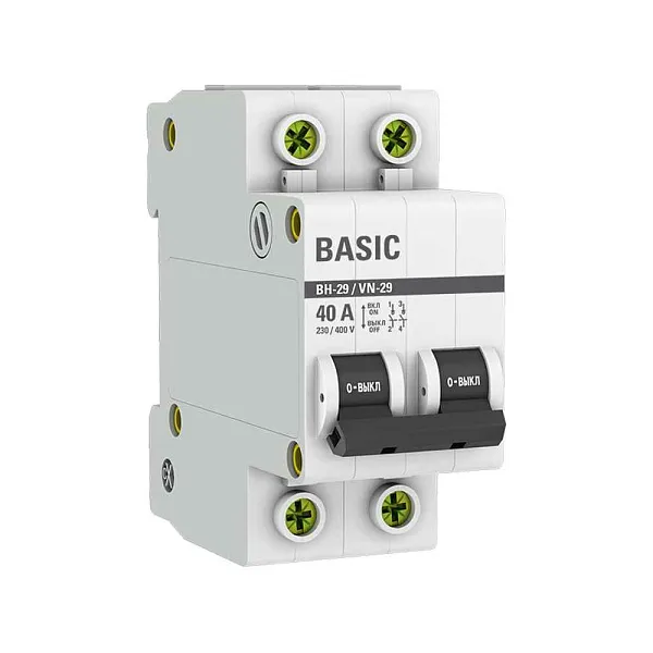 Выкл.нагрузки 2Р 40А (ВН-29) Basic 