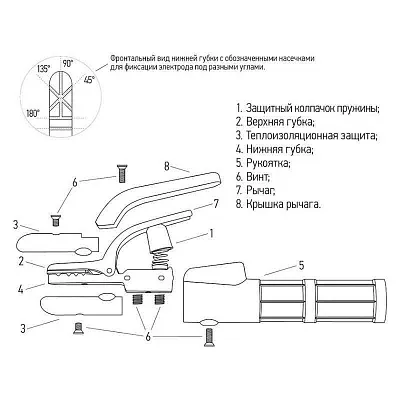 Держатель электрода 500А С-type Rexant 16-0851 