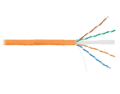 Кабель U/UTP 4 пары кат. 6 LSZHнг(B)-HF Оранж. (уп.305м) NETLAN EC-UU004-6-LSZH-OR