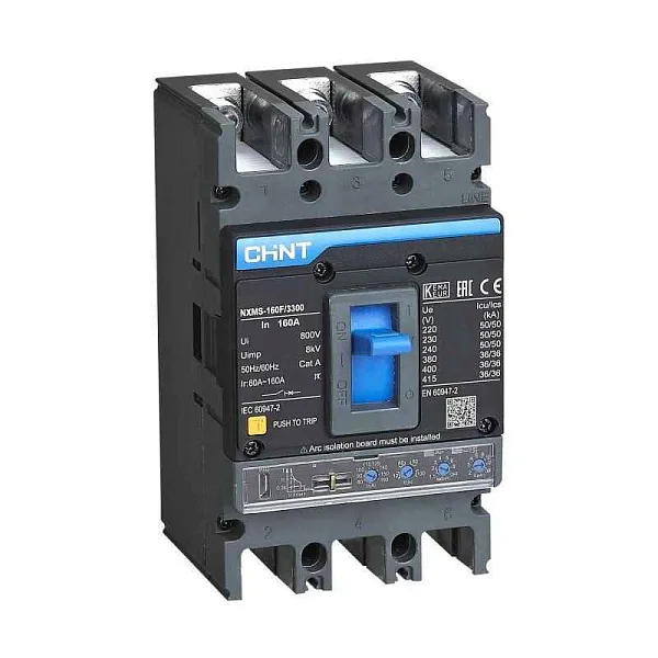 Выключатель автоматический 3п 125А 36кА NXMS-160F/3P с электрон. расцеп. (R) CHINT 264747 