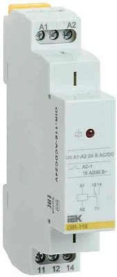 Реле промежуточное OIR 1 конт. (16А) 24В AC/DC IEK OIR-116-ACDC24V 