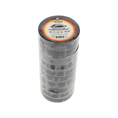 Изолента ПВХ профессиональная 0.18х19мм 20м черн. Kranz KR-09-2806 