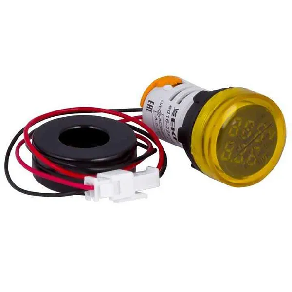 Индикатор значения тока и напряжения ED16-22AVD 100А желт. PROxima EKF ed16-22avd-y 