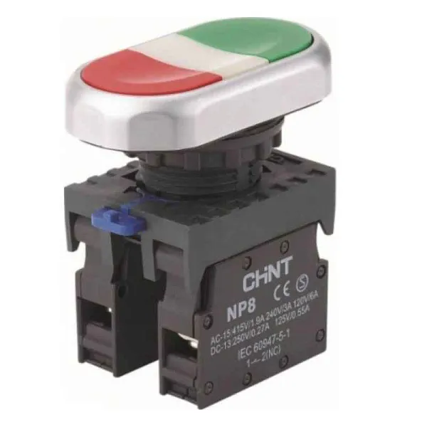 Кнопка двойная NP8-11S 1НО+1НЗ IP65 (R) CHINT 667178 