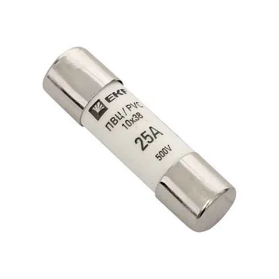 Вставка плавкая цилиндрическая ПВЦ 10х38 25А EKF pvc-10x38-25 