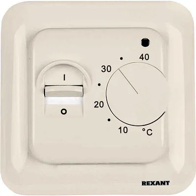 Термостат механический R70XT (OTN-1991; RTC 70.26; MST-1; MT-26; MTT-2; M5.713) 16А 3.6кВт для теплых полов датчик пола бел. Rexant 51-0531 