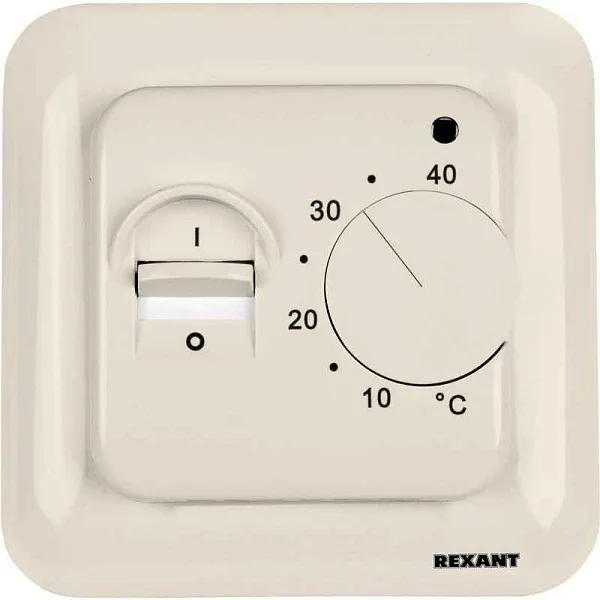 Термостат механический R70XT (OTN-1991; RTC 70.26; MST-1; MT-26; MTT-2; M5.713) 16А 3.6кВт для теплых полов датчик пола бел. Rexant 51-0531 