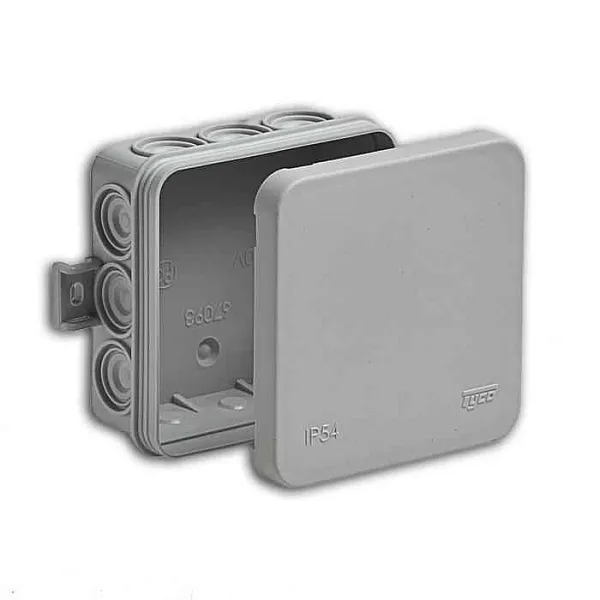 Коробка распределительная ОП 85х85х35мм 12 вводов IP54 сер. Ruvinil 67093 