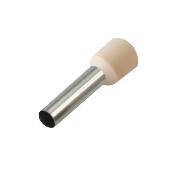 Наконечник штыревой втулочный изолир. (НШВИ F-18мм) 18ммх10кв.мм (E10-18) слон. кость REXANT 08-1826 