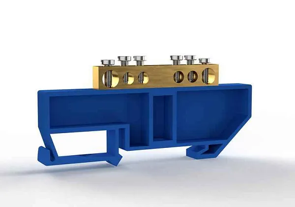 Шина нулевая на DIN-изоляторе 6х9мм 6 отвер. латунь TOKOV ELECTRIC TKE-BCB-69-6-DIN/N 