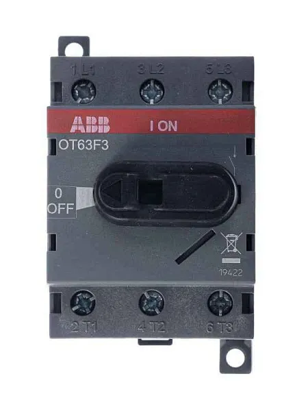 1SCA105332R1001 Выкл. нагрузки OT63F3, 63A 3P 3M рукоятка спереди 
