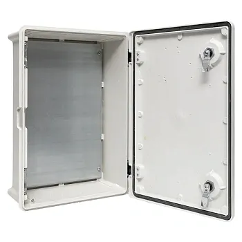 Щит навесной 500x350x170мм (ВxШxГ) из композитного (SMC) материала для счетчиков воды, без монт. панели, IP65