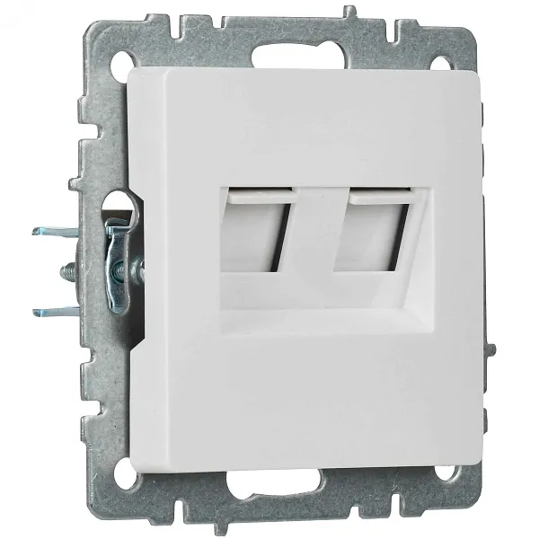 ИЭК Брайт Роз. комп. 2-ая .5E RJ45 РК10-2-БрБ белый IEK