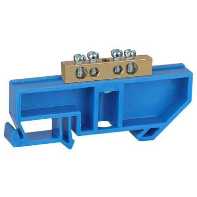 Шина N "ноль" на DIN-изол. ШНИ-6х9-4-Д NO-222-43 син. ЭРА Б0033424 