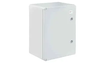 Щит навесной 400X300X220мм (ВхШхГ) с монт. панелью 345X235мм (ВхШ), с комплектом крепления на стену, дверь глухая, IP65, поликарбонат