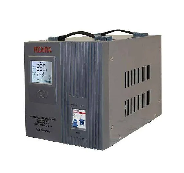Стабилизатор напряжения АСН-5000/1-Ц 1ф 5кВт IP20 релейный Ресанта 63/6/6 