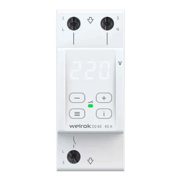 Реле напряжения d2-63 Welrok 4660251140069 