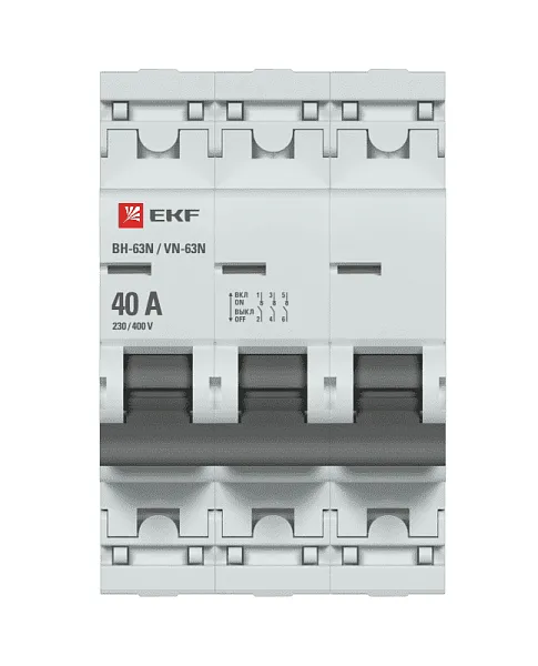 Выключатель нагрузки 3п 40А ВН-63N PROxima EKF S63340 