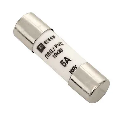 Вставка плавкая цилиндрическая ПВЦ 10х38 6А EKF pvc-10x38-6 