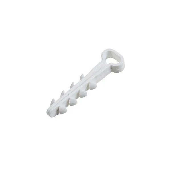 Дюбель-хомут нейлоновый прямоугольный 5-8мм бел. (уп.100шт) Rexant 07-4608 