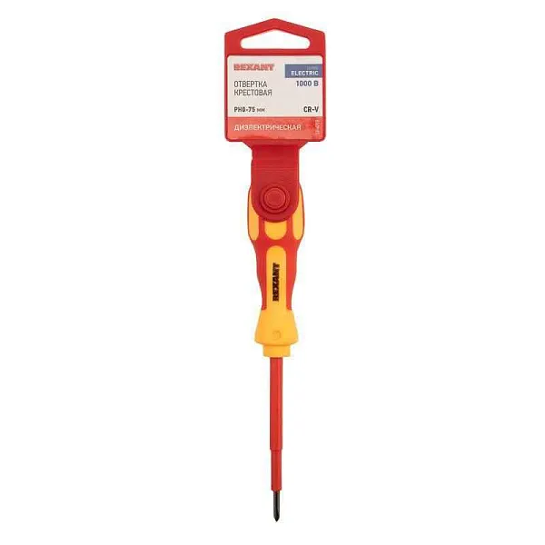Отвертка "Электрика" PH0 75мм REXANT 12-4715 