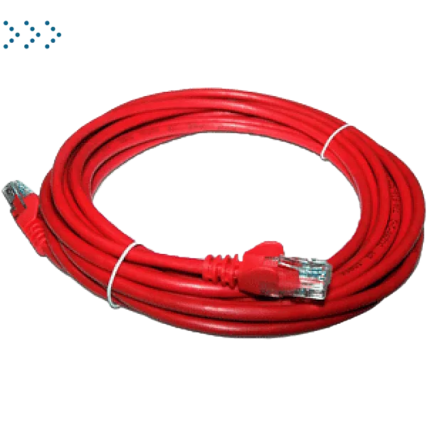 Патч-корд LANMASTER UTP кат.5Е, с заливными колпачками, 3.0 м, красный 