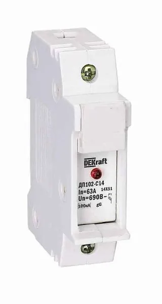 Держатель предохранительного типа C10 ДП102-С10-1Р DEKraft 21383DEK 