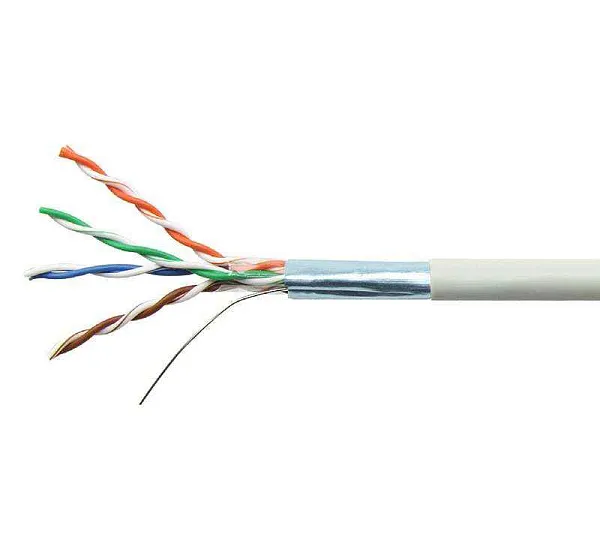 Кабель витая пара F/UTP, CAT 6, нг(A)-HFLTx, 4х2х0,575мм, 23AWG, INDOOR, SOLID, зеленый, 305м | 01-0172 | REXANT