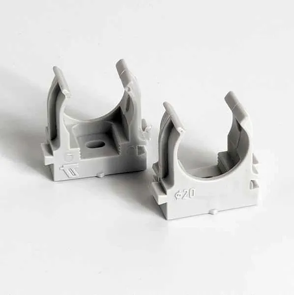 Держатель для труб (клипса) d20мм для монтажн. пистолета сер. (уп.100шт) TOKOV ELECTRIC TKE-LC-20-ZP-C06/100 