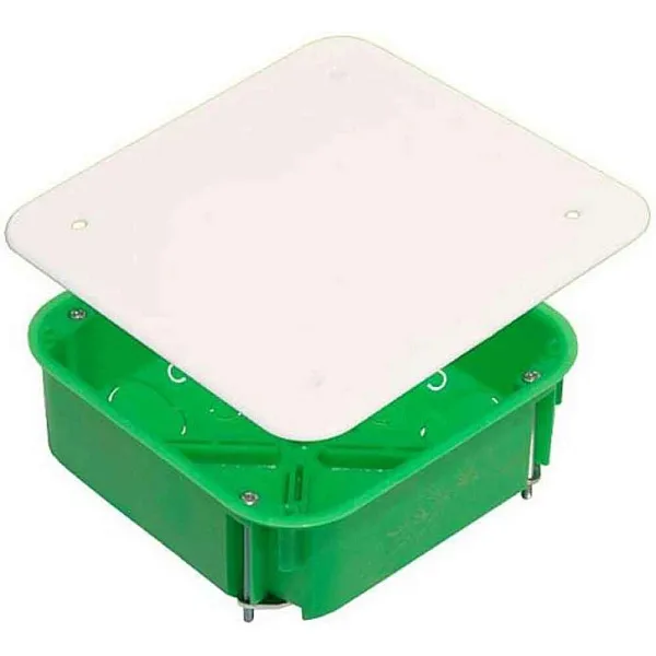 Коробка расп. с/п г/к с крыш.  (мет.лапки) 113x113x45 IP30 HEGEL  КР1201  (100шт/уп)