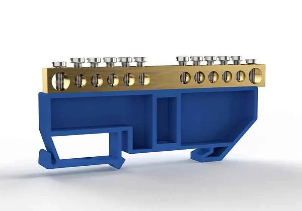 Шина нулевая на DIN-изоляторе 6х9мм 12 отвер. латунь TOKOV ELECTRIC TKE-BCB-69-12-DIN/N 