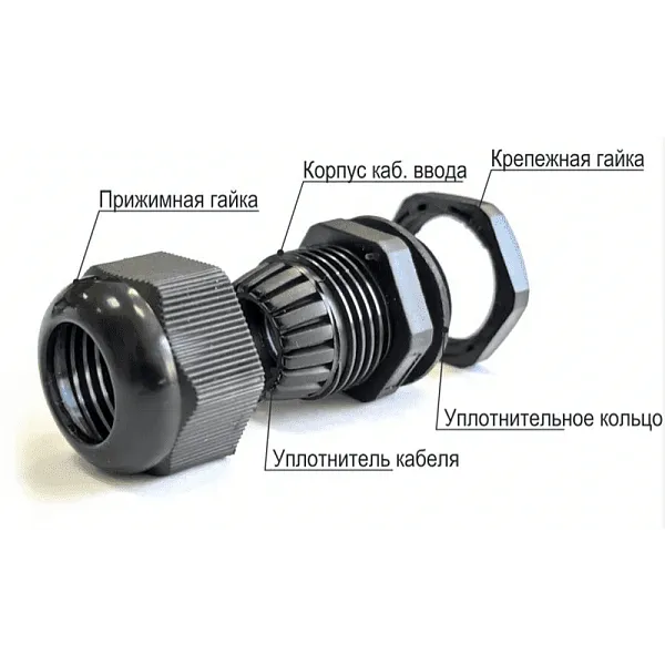 Сальник MG 32 пластик (16-21мм) IP68 серый ГОФРОМАТИК 