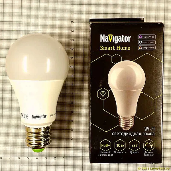 Лампа ЛЕД  E27 10Вт УМНАЯ NLL-A60-10-230-RGBWWW-E27-WIFI Navigator 14554