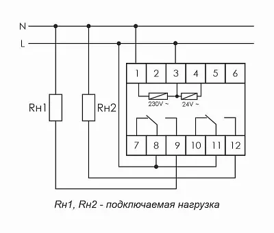 Реле времени PCU-510 2х8А 230В 2 перекл. IP20 многофункц. монтаж на DIN-рейке F&F EA02.001.009 