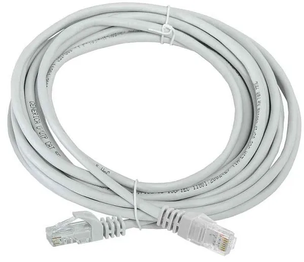 Патч-корд кат.5E UTP 5м сер. GENERICA PC01-C5EU-5M-G 