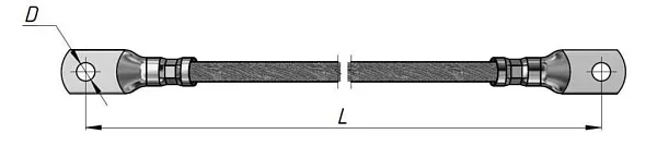 Проводник заземляющий П-300 S=6 мм (с двумя након.) ГОФРОМАТИК 