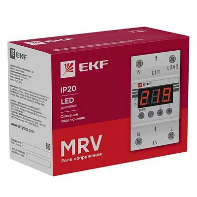 Реле напряжения с дисплеем MRV 63А PROxima EKF MRV-63A 