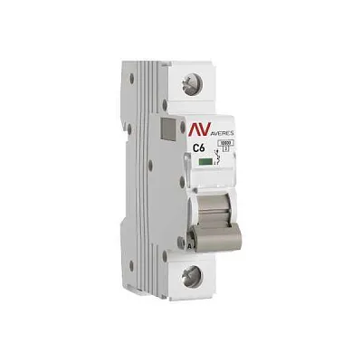 Выключатель автоматический модульный 1п C 6А 10кА AV-10 AVERES EKF mcb10-1-06C-av 