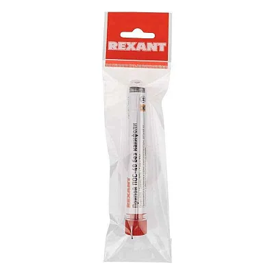 Припой без канифоли ПОС-40 10г d1.0мм (Sn40 Pb60) колба Rexant 09-3092 