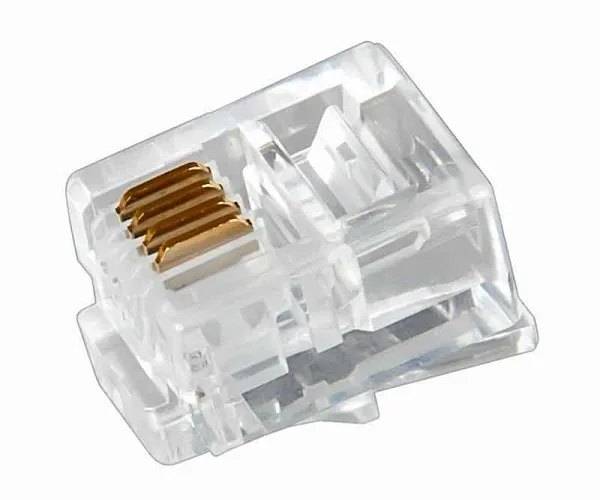 Разъем телефонный RJ-14 6P4C (уп.100шт) Rexant 05-1012 