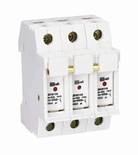 Держатель предохранительного типа C10 ДП102-С10-3Р DEKraft 21385DEK 