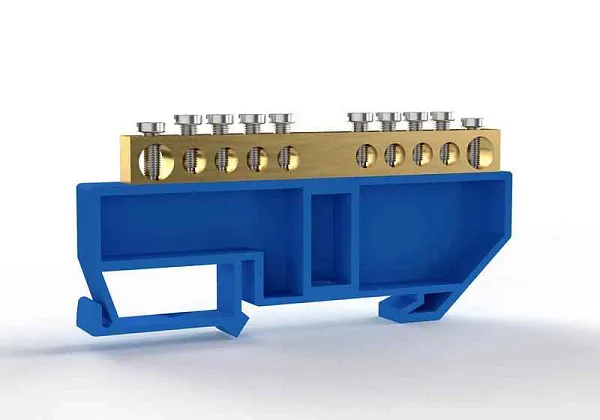 Шина нулевая на DIN-изоляторе 6х9мм 10 отвер. латунь TOKOV ELECTRIC TKE-BCB-69-10-DIN/N 