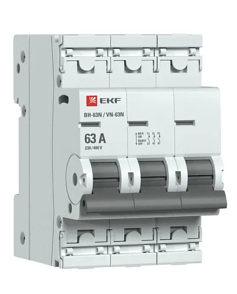 Выключатель нагрузки 3п 63А ВН-63N PROxima EKF S63363 
