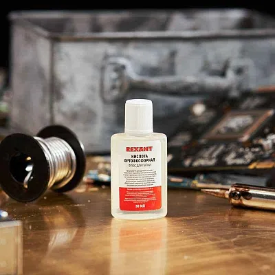 Флюс для пайки (кислота ортофосфорная) 30 мл. REXANT 09-3635 